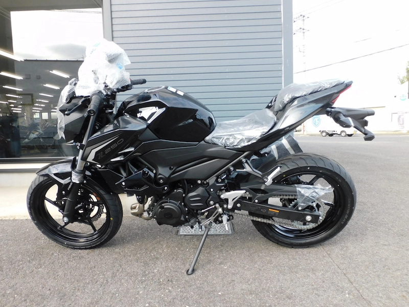 新車 カワサキ Z250 ブラック ひだり側 2025年10月24日