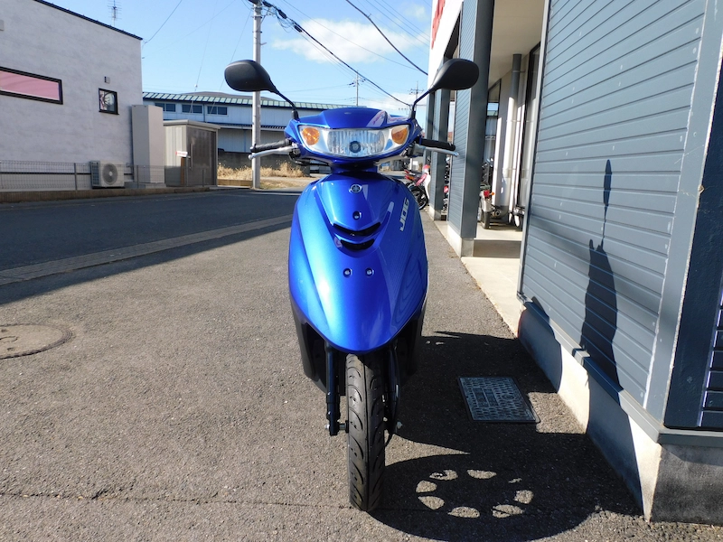 中古車 ヤマハ JOGDX (ジョグデラックス) ブルー まえ側 2026年1月12日