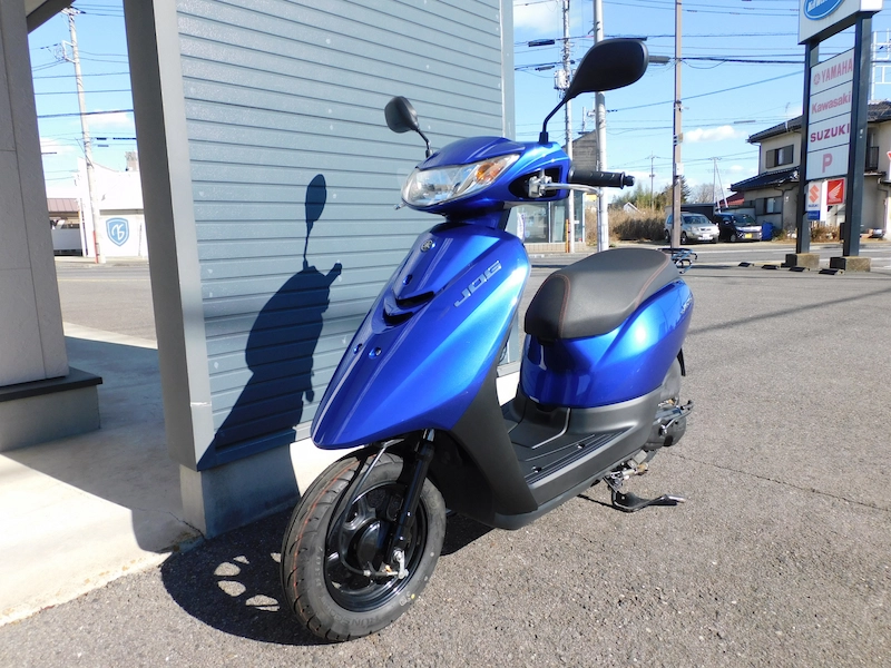 中古車 ヤマハ JOGDX (ジョグデラックス) ブルー 左まえ側 2026年1月12日